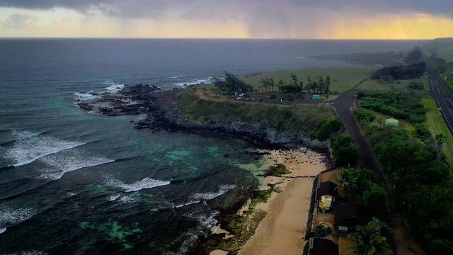 Beach Park Rainy Sunrise