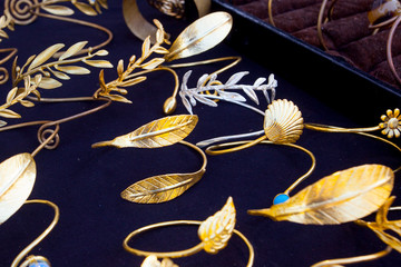 Typical athens touristyc jewelry store , Greece