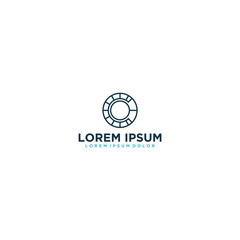Modern technology logo - internet web and apps design
