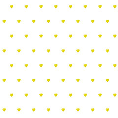 Seamless pattern with watercolor yellow hearts. Hand draw illustration background