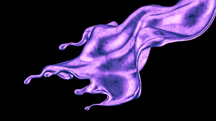 Obraz premium Splash fluid. 3d illustration, 3d rendering.