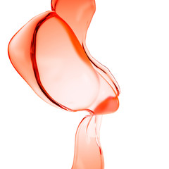 Splash fluid. 3d illustration, 3d rendering.