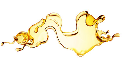 Splash fluid. 3d illustration, 3d rendering.