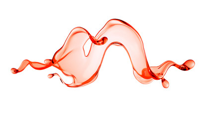 Splash fluid. 3d illustration, 3d rendering.