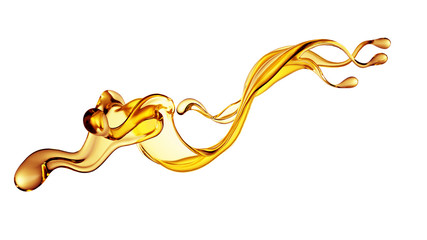 Splash fluid. 3d illustration, 3d rendering.