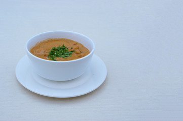 Chicken fillet in walnut sauce with spices (kharcho). Kharcho is a popular dish in Georgian cuisine