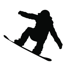 Fototapeta premium Silhouette of a snowboarder