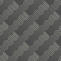 Fototapeta premium Seamless Wave Wallpaper. Abstract Geometric Texture