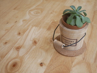 cup of coffee on wooden table