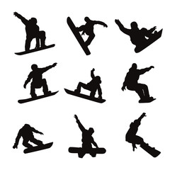 Snowboarding Silhouettes Pack