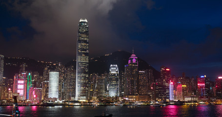 Hong Kong landmark at night