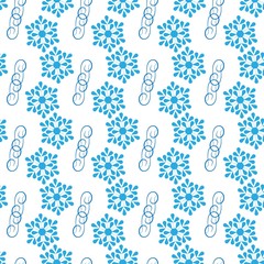 Snowflake seamless pattern. Fashion graphic background design. Modern stylish abstract texture. Colorful template for prints, textiles, wrapping, wallpaper, website. Vector illustration.