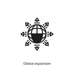expansion icon vector symbol