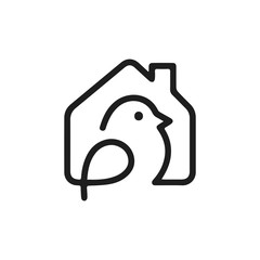 bird home icon vector symbol