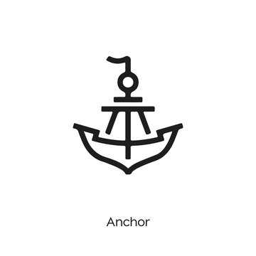 anchor icon vector symbol