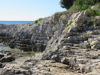 rocks on beach istra croatia
