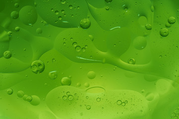 Abstract Green water bubbles background