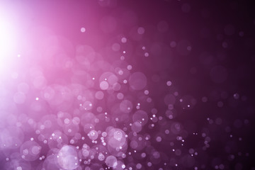 Abstract Purple bokeh defocus glitter blur background.