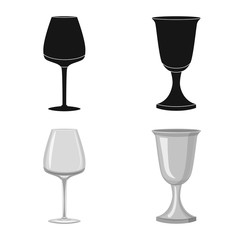 Vector illustration of form and celebration logo. Set of form and volume vector icon for stock.