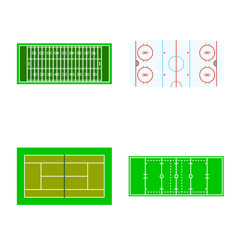 Vector illustration of field and plan icon. Set of field and grass vector icon for stock.