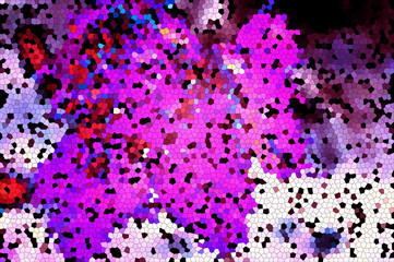 Fantasy colored mosaics leaf