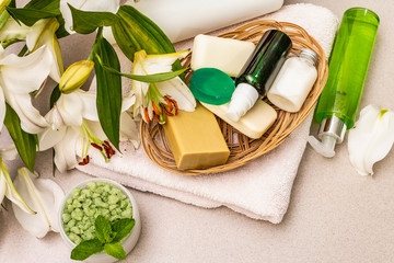 Healthy and beauty spa flower concept