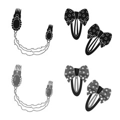 Vector design of beauty and fashion symbol. Collection of beauty and female stock symbol for web.