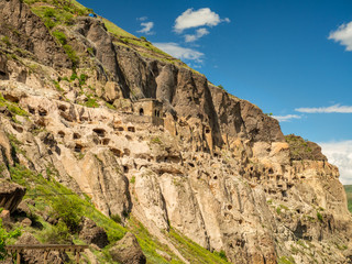 Fototapeta na wymiar Famous Vardzia cave monastic complex in Georgia