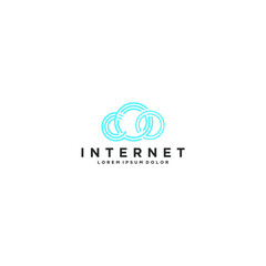 Fototapeta premium Cloud modern logo for internet or technology business