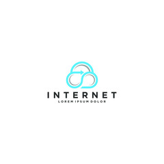 Cloud modern logo for internet or technology business