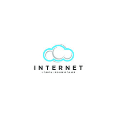 Cloud modern logo for internet or technology business