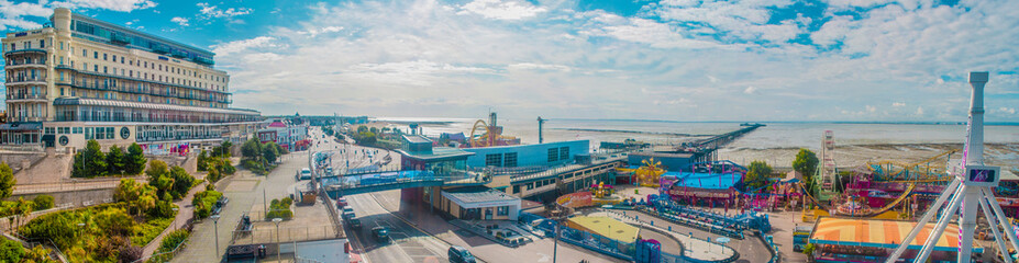Southend on sea - view of pier and adventure island