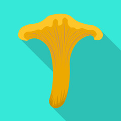 Isolated object of mushroom and chanterelle logo. Set of mushroom and autumn stock symbol for web. - obrazy, fototapety, plakaty