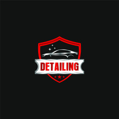 Fototapeta premium Car detailing logo - modern automotive garage logo