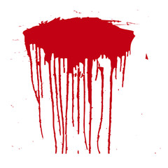 A spot of blood. Stains blood splatter. Vector illustration on isolated background.