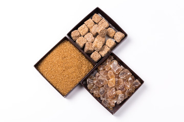 various types of sugar - brown, white, granulated, cane sugar