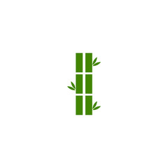 Bamboo tree logo design vector template