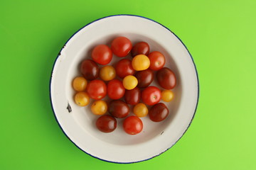 Three varieties of cherry tomatoes