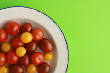 Three varieties of cherry tomatoes