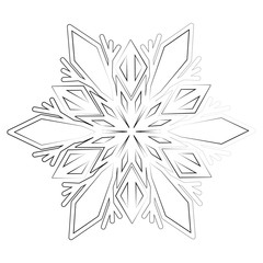 Snowflake Icon graphic. Snowflake icon. Flat vector illustration. 