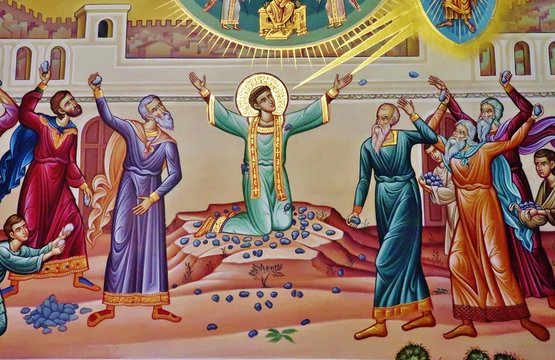 Steinigung des Stephanus, Meteora-Kloster, Griechenland