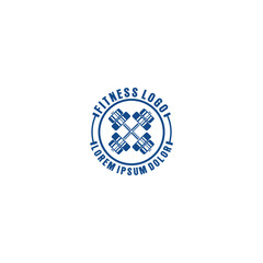 Gym logo design with the equipment icon