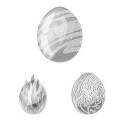 Vector design of monster and fantasy icon. Set of monster and big stock vector illustration.