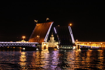 Naklejka na ściany i meble night view of St. Petersburg Russia
