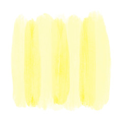 Yellow artistic watercolor on white background