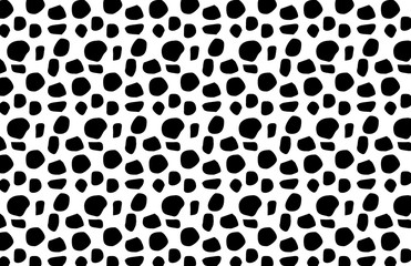 Animal dalmatian pattern. Abstract black and white background.