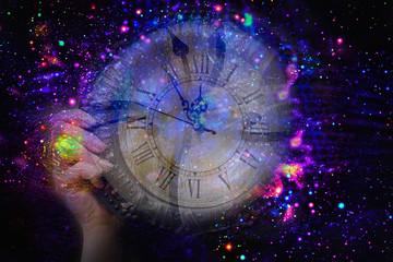 Background outer space and time