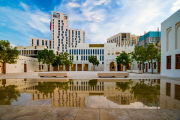 Fototapeta na wymiar Residential towers, Msheireb district, Doha, Qatar