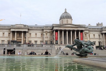 The National Gallery à Trafalgar Square, musée d'oeuvres d'art, Londres, Royaume Uni