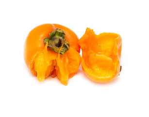 Persimmon fruit isolated on white background